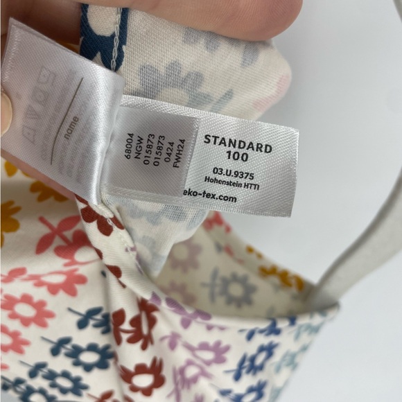 Hanna Andersson flower Print Skater Dress with Pockets size 6-7 - Picture 4 of 4